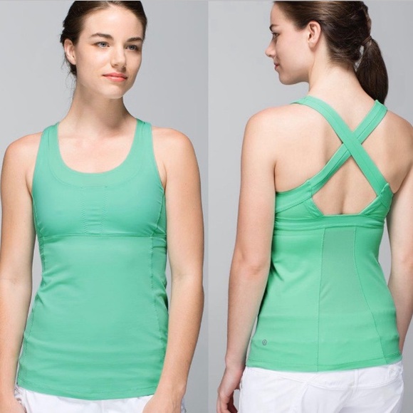 lululemon athletica Tops - Lululemon Stuff Your Bra Tank II - Opal/mint green